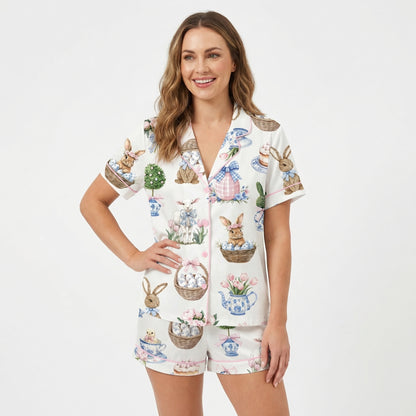 Easter Bunny Basket Women's Pajama Set