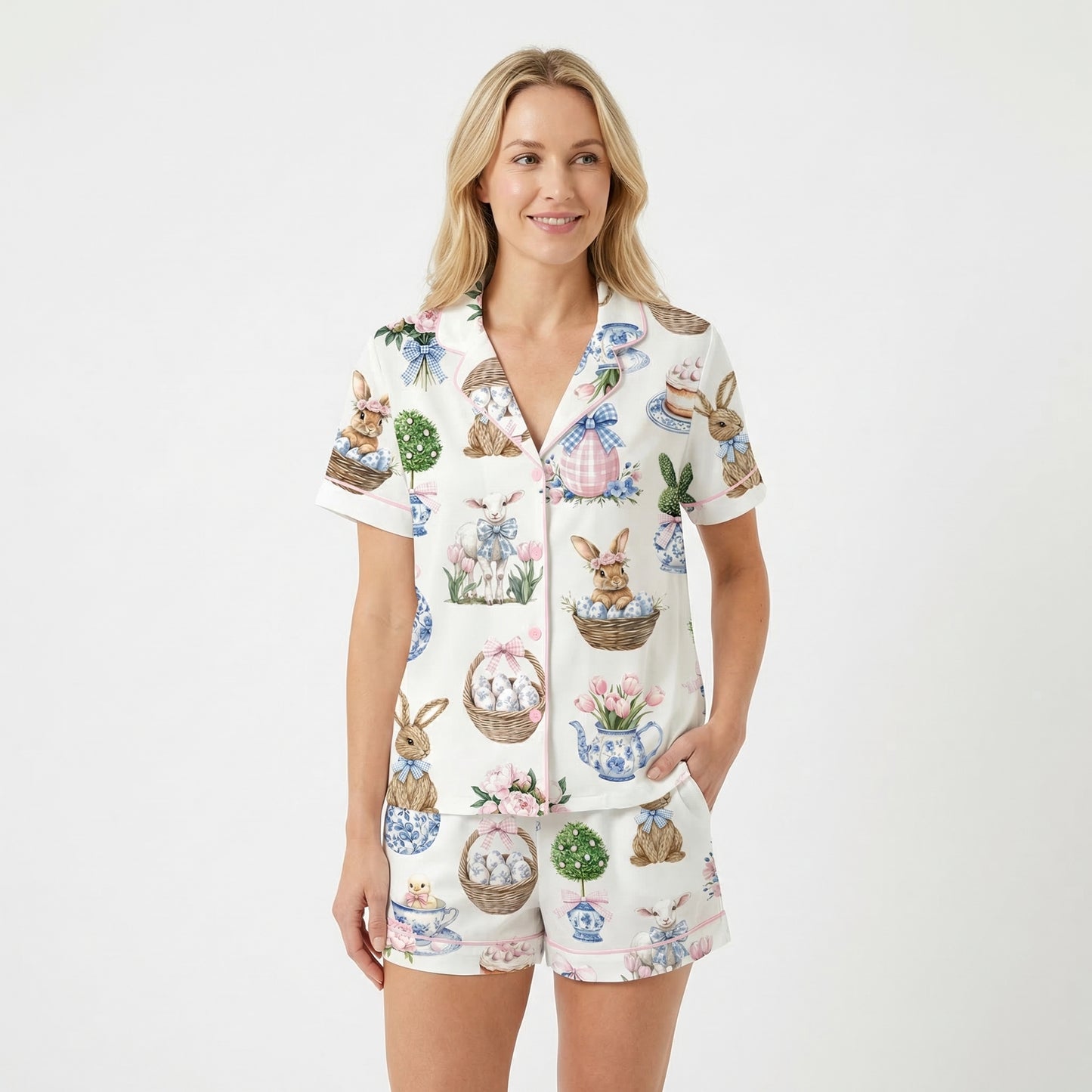 Easter Bunny Basket Women's Pajama Set