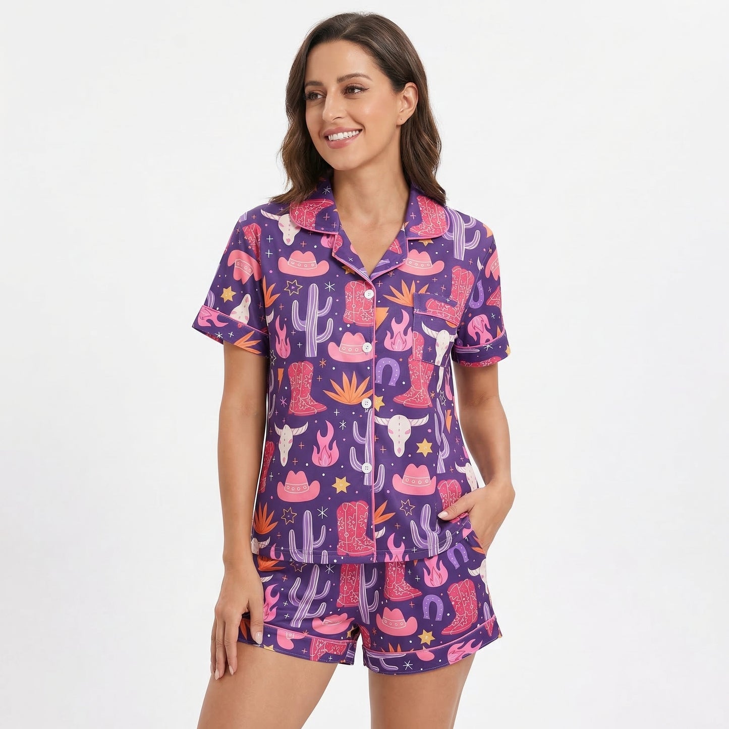 Colorful Cowgirl Women's Pajama Set