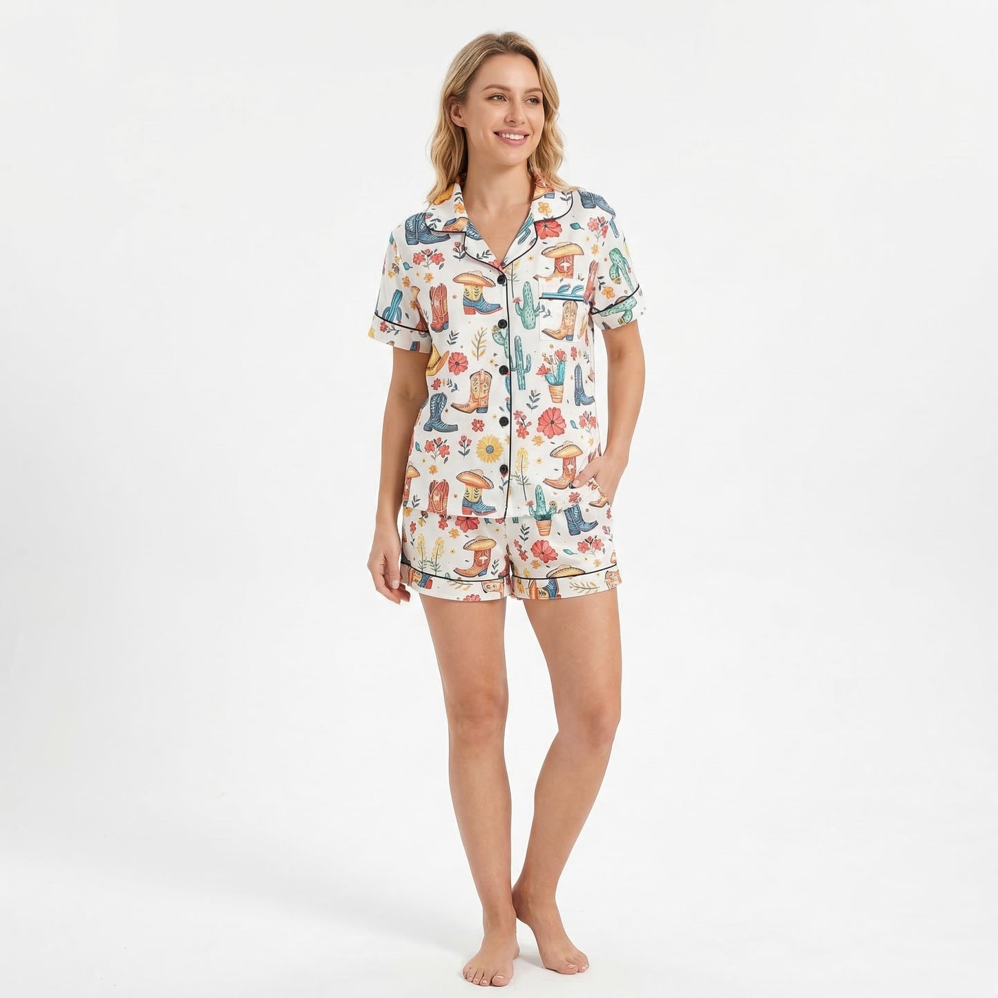 Colorful Cowgirl Women's Pajama Set