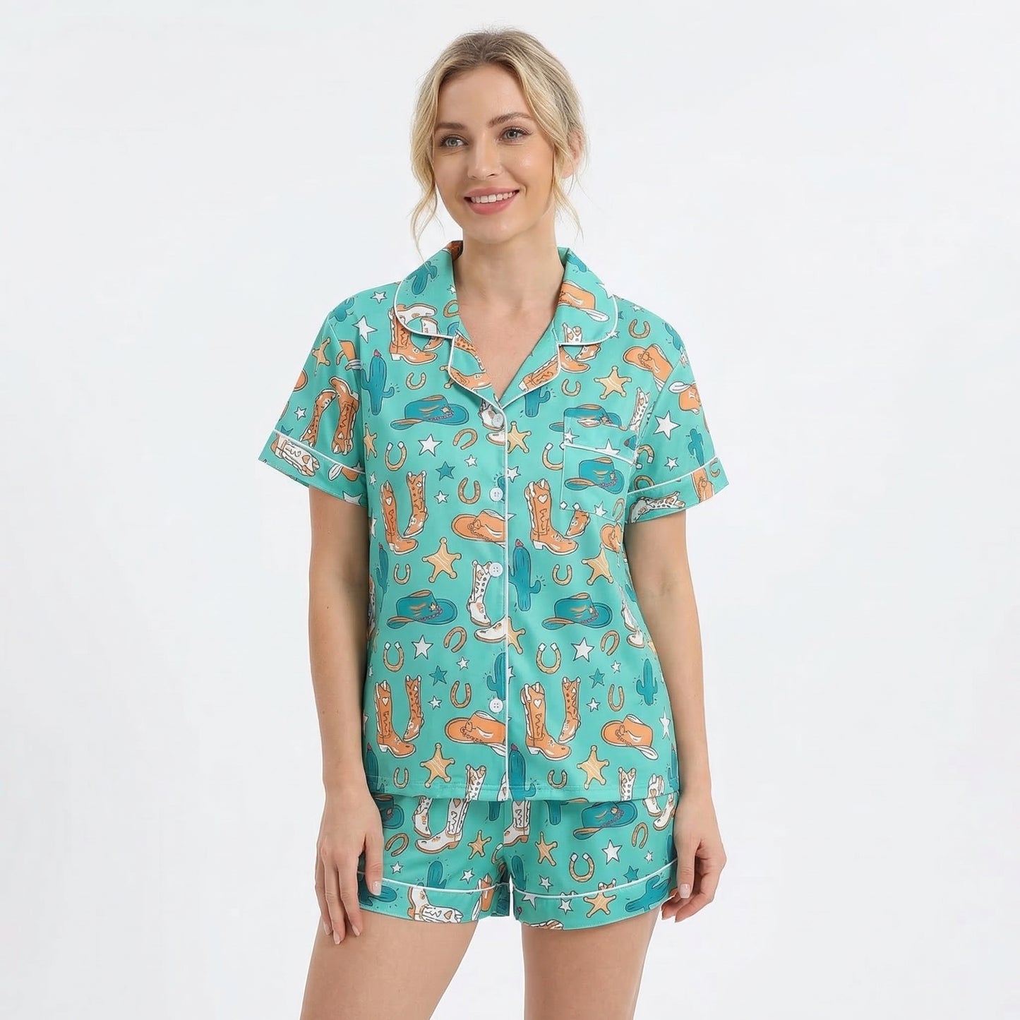 Colorful Cowgirl Women's Pajama Set
