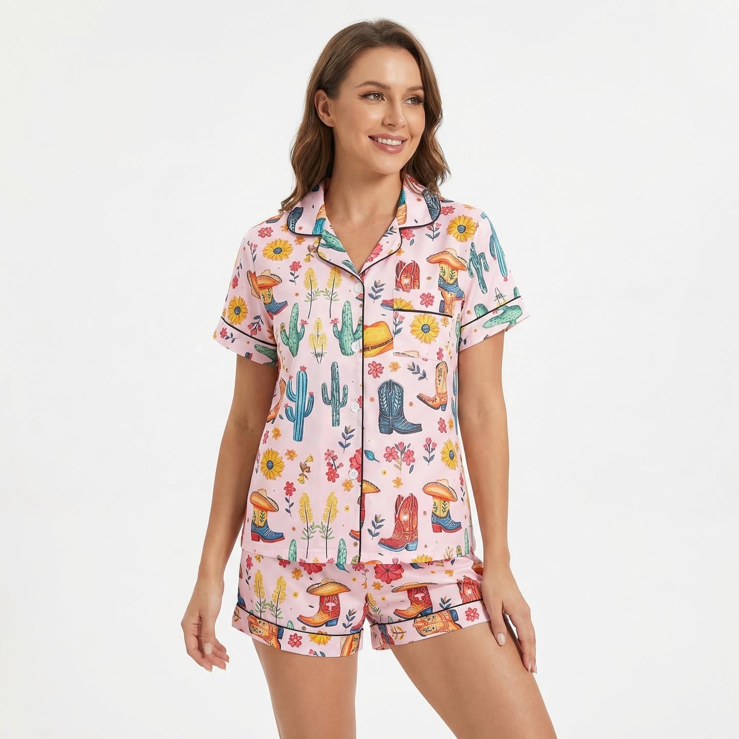 Colorful Cowgirl Women's Pajama Set