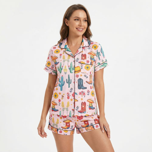 Colorful Cowgirl Women's Pajama Set