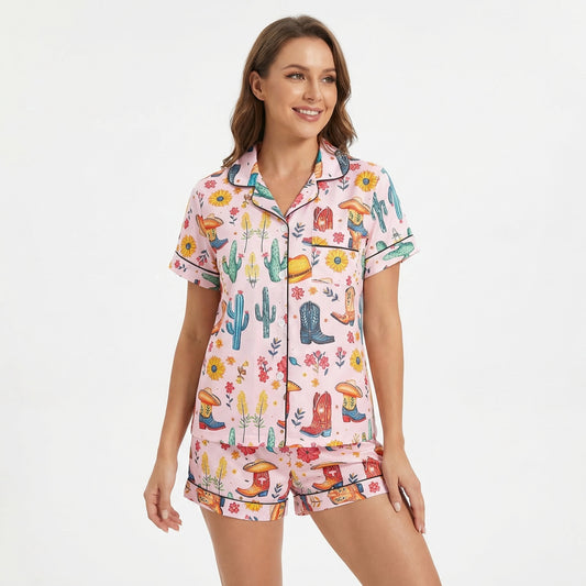Colorful Cowgirl Women's Pajama Set