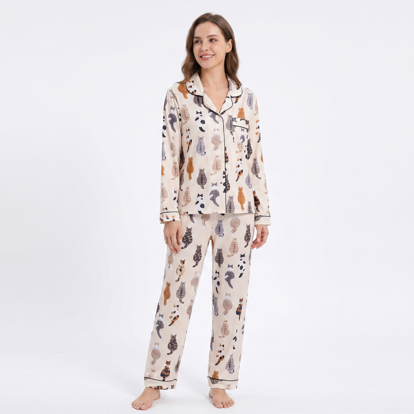 All-Over Kitty Cat Pajamas