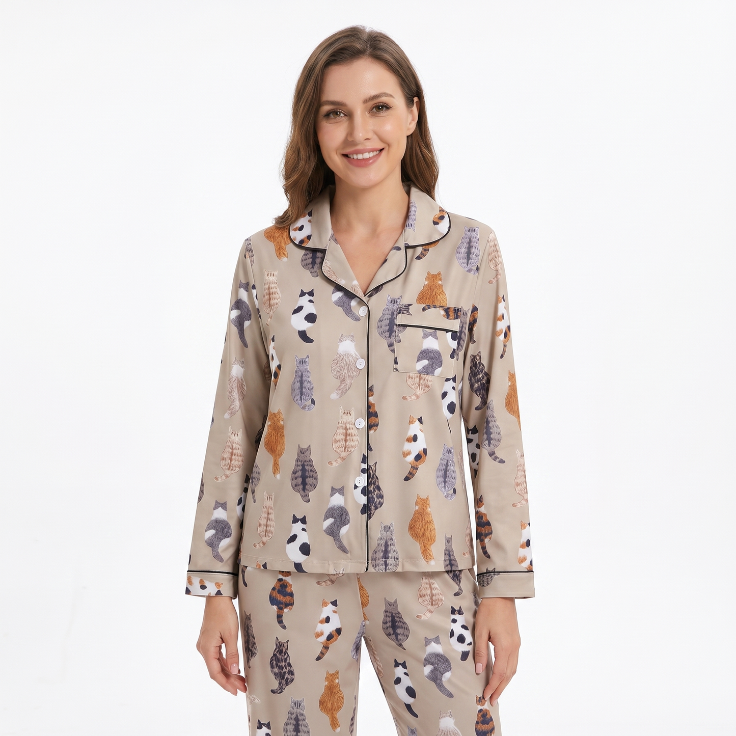 All-Over Kitty Cat Pajamas