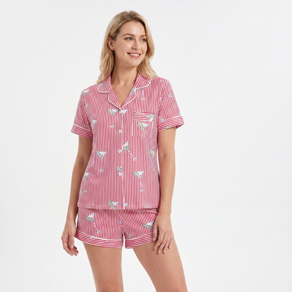 "Five O'Clock Somewhere" Women's Striped Martini Pajamas