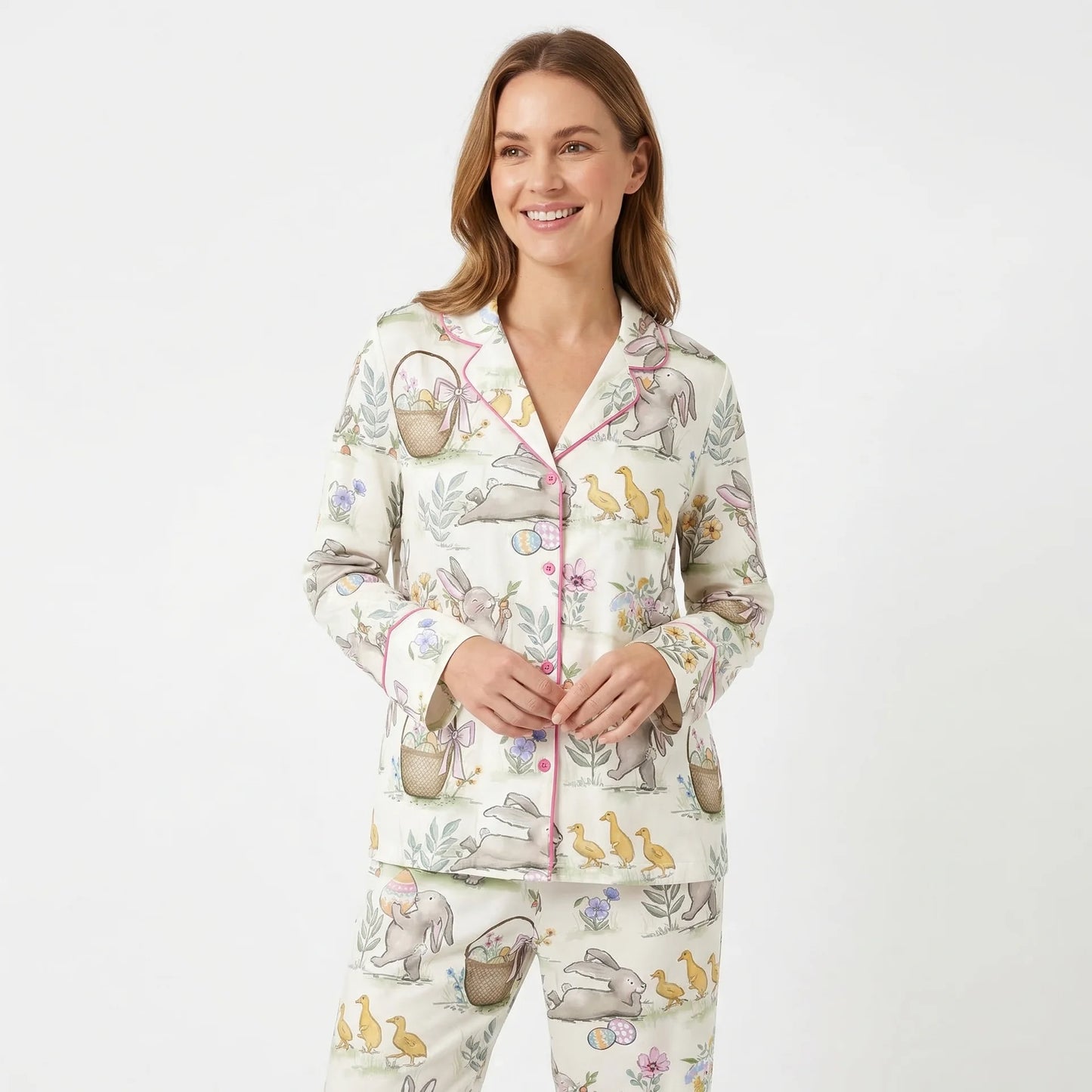 Easter Bunny & Ducklings Women's Pajama Set