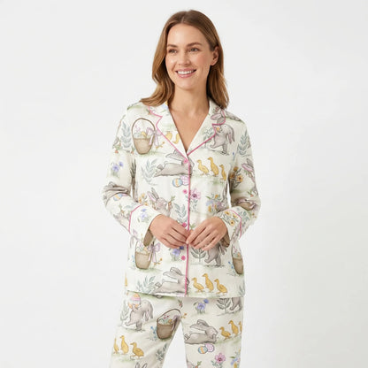 Easter Bunny & Ducklings Women's Pajama Set